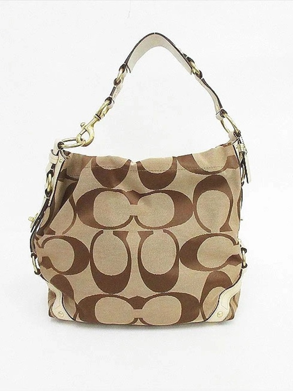 COACH Carly Signature Hobo Shoulder Bag